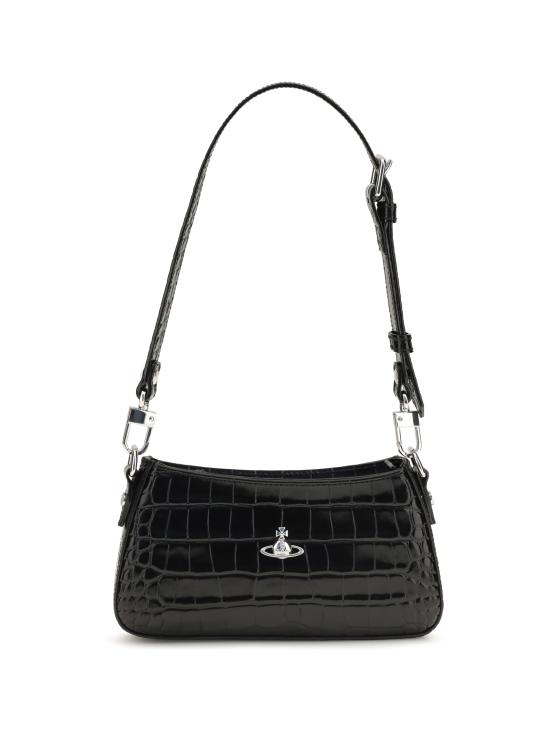 26FW 비비안웨스트우드 ORB 타샤 레더 스터드 숄더백 5801000JWL0098 N401 BLACK