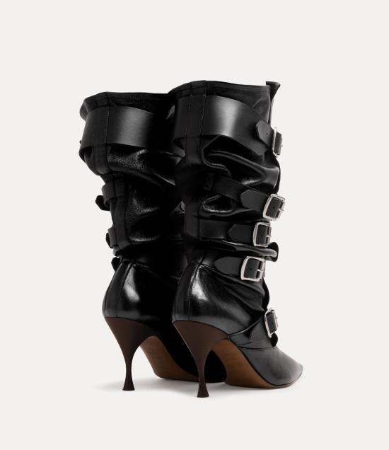26FW 비비안웨스트우드 트레저 버클 부츠 71020048WC009S N401 BLACK - VIVIENNE WESTWOOD