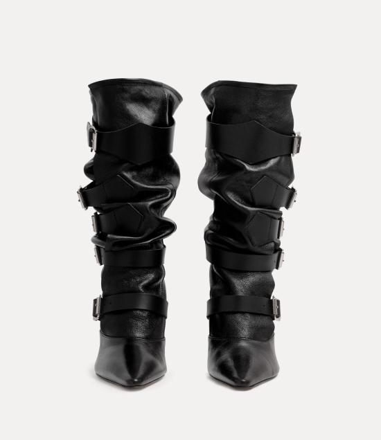 26FW 비비안웨스트우드 트레저 버클 부츠 71020048WC009S N401 BLACK - VIVIENNE WESTWOOD