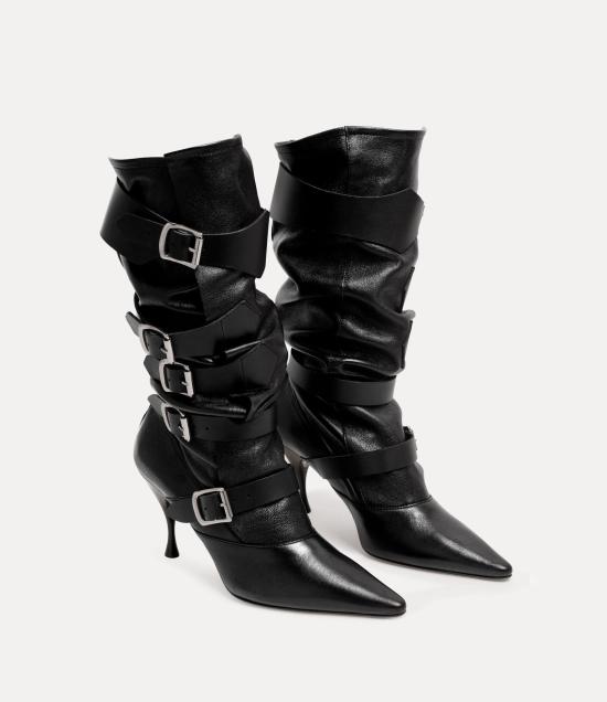 26FW 비비안웨스트우드 트레저 버클 부츠 71020048WC009S N401 BLACK - VIVIENNE WESTWOOD