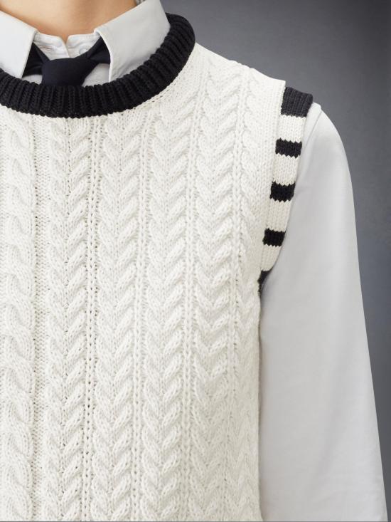 26FW 톰브라운 스웨터 FKV237AY1024 100 WHITE - THOM BROWNE
