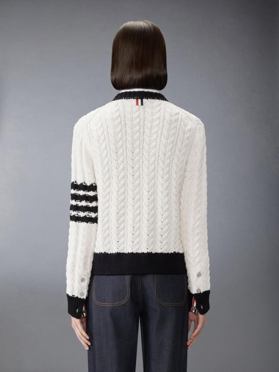26FW 톰브라운 스웨터 FKC724AY1024 100 WHITE - THOM BROWNE