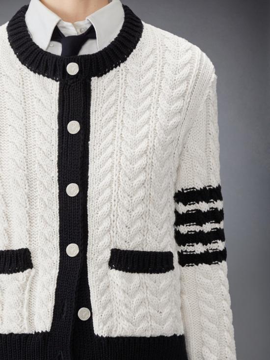 26FW 톰브라운 스웨터 FKC724AY1024 100 WHITE - THOM BROWNE