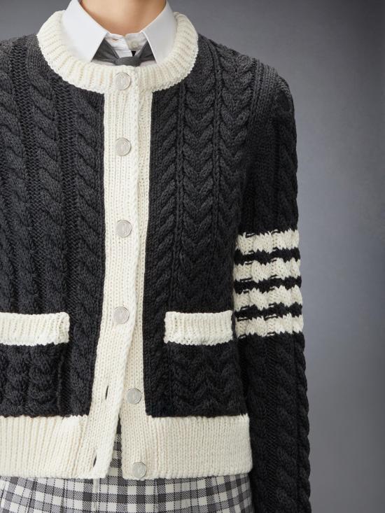 26FW 톰브라운 스웨터 FKC724AY1024 025 DARK GREY - THOM BROWNE
