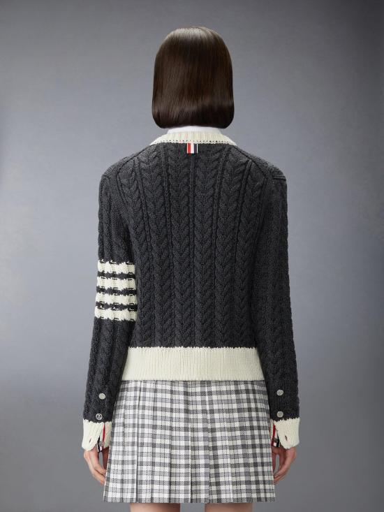 26FW 톰브라운 스웨터 FKC724AY1024 025 DARK GREY - THOM BROWNE