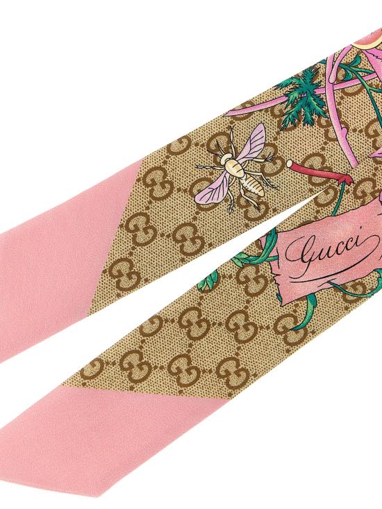 26FW 구찌 프린티드 실크 리본 8747803G0015872 Pink - GUCCI