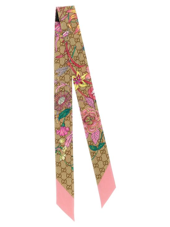 26FW 구찌 프린티드 실크 리본 8747803G0015872 Pink - GUCCI