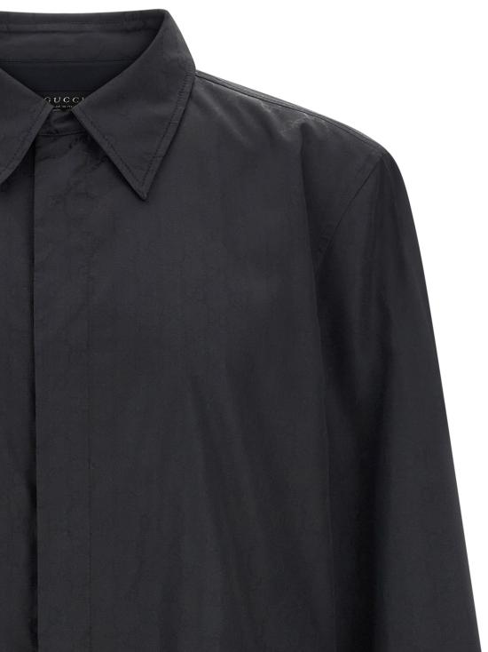 26FW 구찌 GG 라이트 실크 파이유 재킷 871663ZAU1J1000 Black - GUCCI