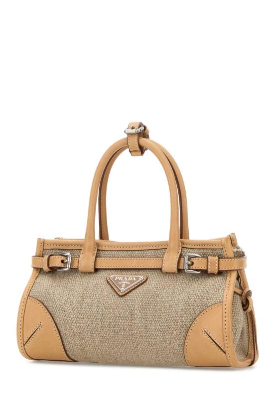 26FW 프라다 보니 스몰 핸드백 1BA486VOFOP0E F032T Beige o Tan - PRADA