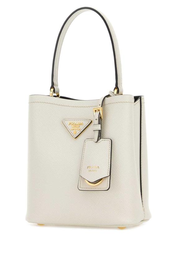 26FW 프라다 파니에 사피아노 가죽 스몰백 1BA217VOOD2ERX F0LH8 White - PRADA