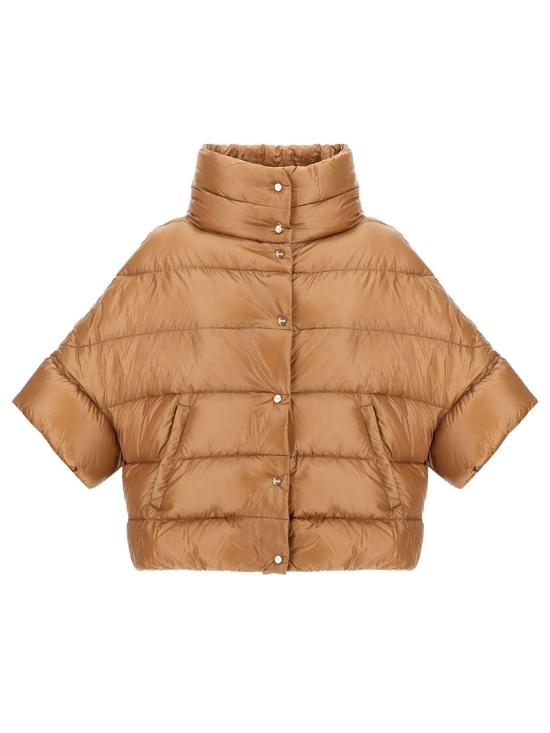 26FW 에르노 하이넥 퀼팅 케이프 다운 재킷 PI002256D 12017Z 2157 CAMMELLO