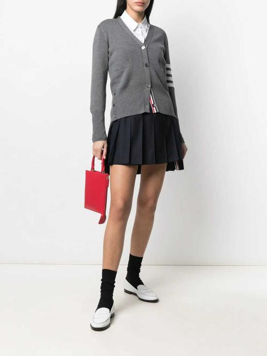 26FW 톰브라운 슈퍼 120수 스쿨 유니폼 드롭백 플리츠 미니 스커트 FGC402V00626 NAVY 415 - THOM BROWNE