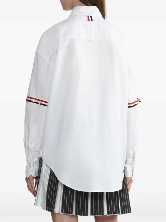 26FW 톰브라운 RWB 스트라이프 디테일 셔츠 FLL079EF0313 WHITE 100 - THOM BROWNE