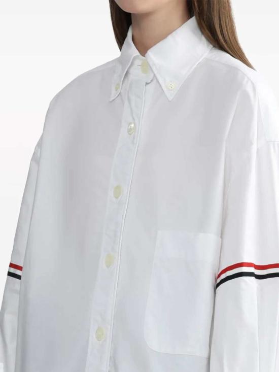 26FW 톰브라운 RWB 스트라이프 디테일 셔츠 FLL079EF0313 WHITE 100 - THOM BROWNE