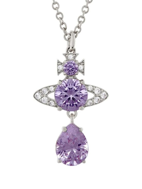 26FW 비비안웨스트우드 이스메네 드롭 펜던트 목걸이 630203D5 02P782 P782 PLATINUM LAVANDER - VIVIENNE WESTWOOD