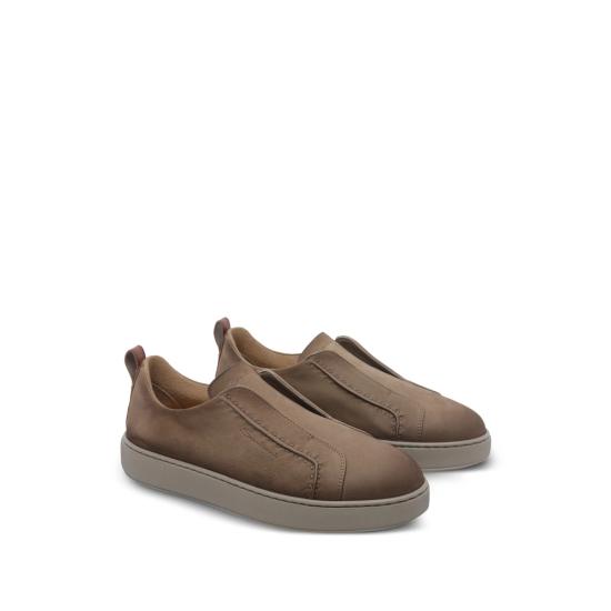 26FW 산토니 스니커즈 MBCD22222TARK EMUM21 BROWN - SANTONI