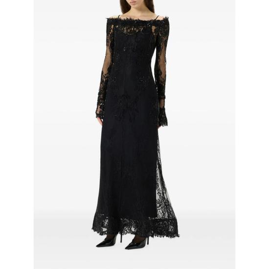 26FW 블루마린 원피스 RF6063 J1616 22222 BLACK - BLUMARINE
