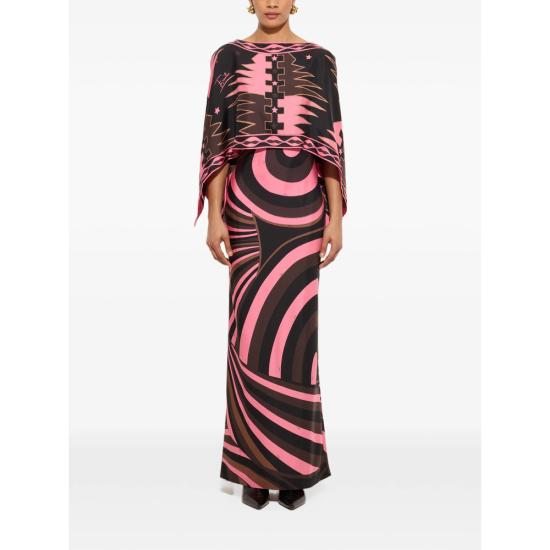 26FW 푸찌 원피스 6URI31 6U751 010 BLACK PINK - PUCCI