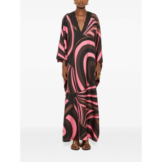 26FW 푸찌 원피스 6URL50 6U751 010 BLACK PINK - PUCCI