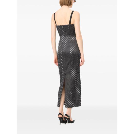 27SS 로테이트 원피스 116767000 SATIN MIDI 1000 BLACK - ROTATE