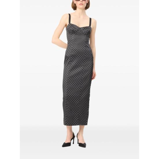 27SS 로테이트 원피스 116767000 SATIN MIDI 1000 BLACK - ROTATE