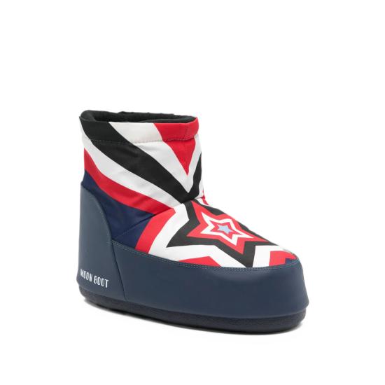 26FW 문부츠 아이콘 나일론 로우 부츠 80D1409970 FV21 WHITE RED - MOON BOOT