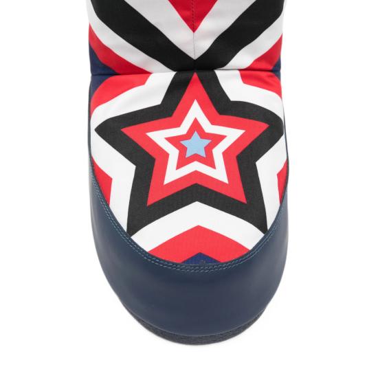 26FW 문부츠 아이콘 나일론 로우 부츠 80D1409970 FV21 WHITE RED - MOON BOOT