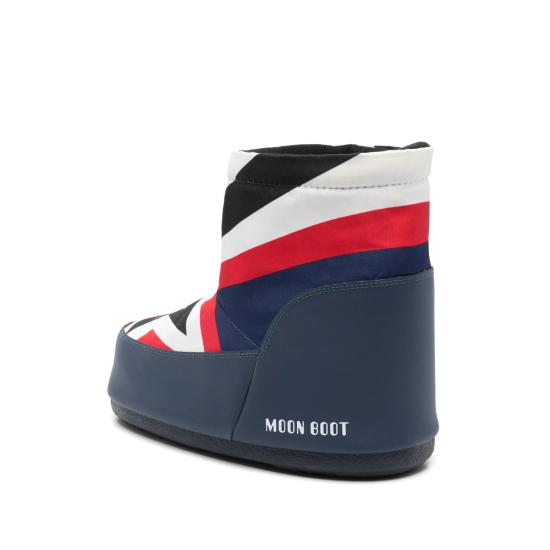 26FW 문부츠 아이콘 나일론 로우 부츠 80D1409970 FV21 WHITE RED - MOON BOOT