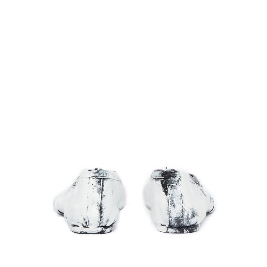 26FW 마르지엘라 타비 나파 레더 발레리나 플랫 P4162 S58WZ0127 H1532 WHITE - MAISON MARGIELA