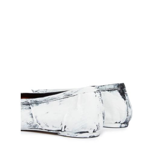 26FW 마르지엘라 타비 나파 레더 발레리나 플랫 P4162 S58WZ0127 H1532 WHITE - MAISON MARGIELA