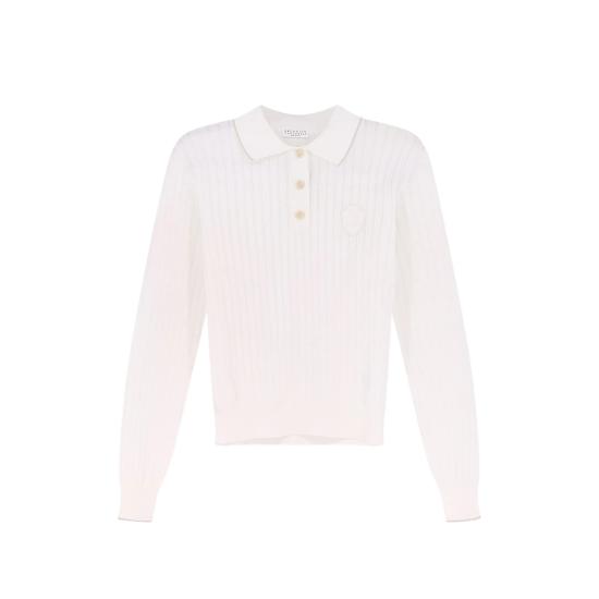 26FW 브루넬로 쿠치넬리 폴로 티셔츠 M19258205 CBD81 WHITE
