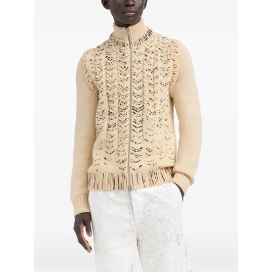 26FW 마르지엘라 오픈워크 울 가디건 오픈워크 울 가디건 M13328 S67HP0044 107 NEUTRALS - MAISON MARGIELA
