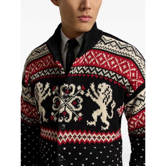 26FW 랄프 로렌 집업 니트 710B28784001 BLACK - RALPH LAUREN