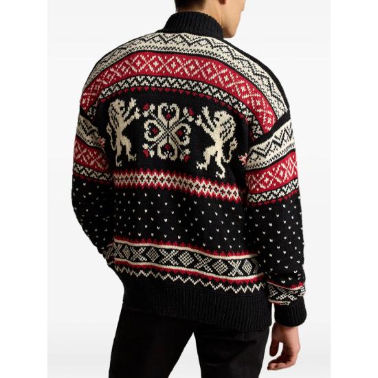26FW 랄프 로렌 집업 니트 710B28784001 BLACK - RALPH LAUREN