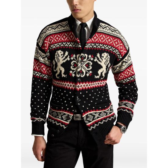 26FW 랄프 로렌 집업 니트 710B28784001 BLACK - RALPH LAUREN