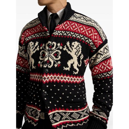 26FW 랄프 로렌 집업 니트 710B28784001 BLACK - RALPH LAUREN