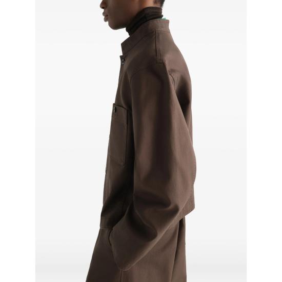 26FW 르메르 헤비 코튼 트윌 스탠드 칼라 재킷 OW1289 LF1452 BR489 BROWN - LEMAIRE
