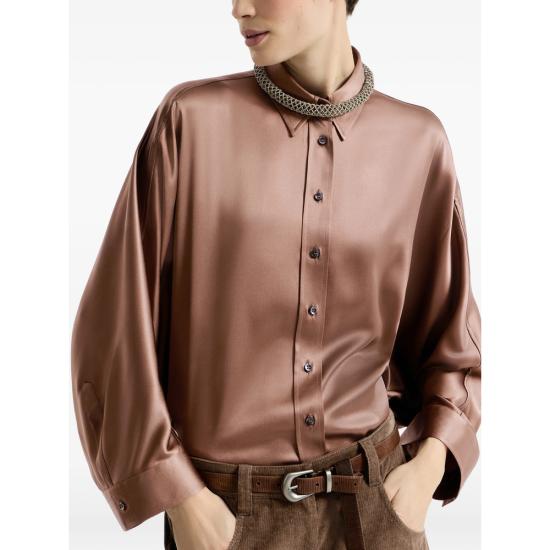 26FW 브루넬로 쿠치넬리 셔츠 M0C59MQ606 C832 BROWN - BRUNELLO CUCINELLI