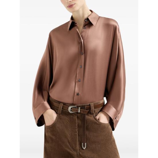 26FW 브루넬로 쿠치넬리 셔츠 M0C59MQ606 C832 BROWN - BRUNELLO CUCINELLI