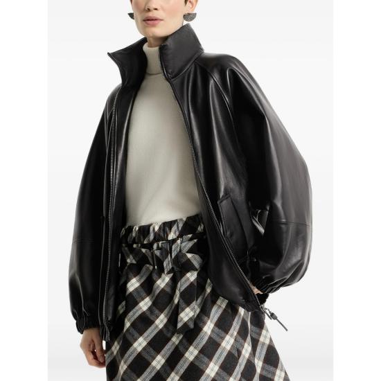 26FW 브루넬로 쿠치넬리 봄버 자켓 MPNMO7569 C101 BLACK - BRUNELLO CUCINELLI