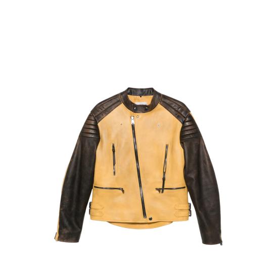 26FW 펜디 가죽 자켓 B1OX FPJ164 F1XR0 YELLOW BROWN