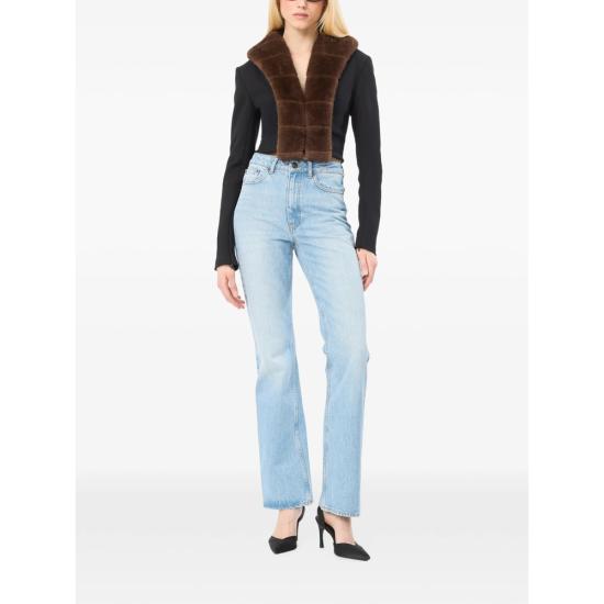 27SS 로테이트 자켓 117355100 FAUX FUR 100 BLACK - ROTATE