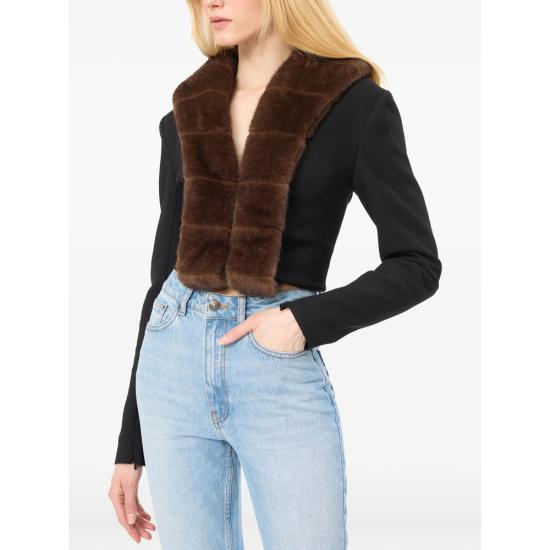 27SS 로테이트 자켓 117355100 FAUX FUR 100 BLACK - ROTATE
