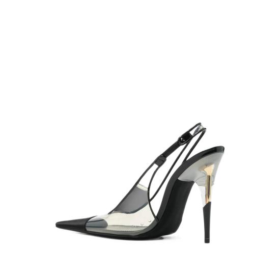 26FW 생로랑 슈즈 A007P0 1F4AP 9049 WHITE BLACK - SAINT LAURENT