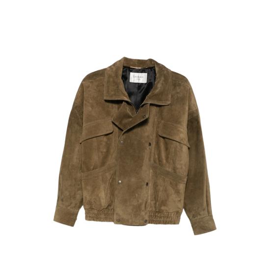 26FW 생로랑 무스탕 836513 YCEM2 3221 GREEN