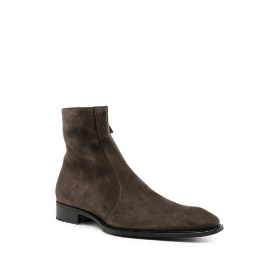 26FW 생로랑 스웨이드 앵클부츠 스웨이드 앵클부츠 A002D4 27D00 2801 BROWN - SAINT LAURENT
