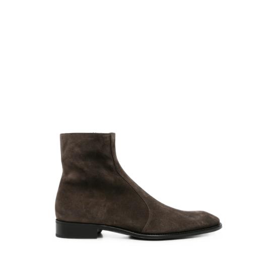 26FW 생로랑 스웨이드 앵클부츠 스웨이드 앵클부츠 A002D4 27D00 2801 BROWN