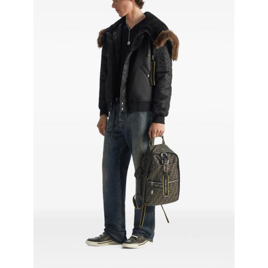 26FW 펜디 백팩 B12N 7VZ096 F1PR4 BROWN BLACK - FENDI