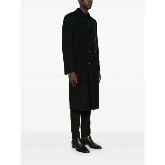 26FW 생로랑 코트 872369 Y1O10 1000 BLACK - SAINT LAURENT
