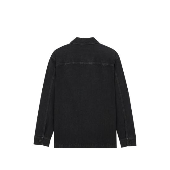 26FW 생로랑 카산드르 데님 오버셔츠 A007M4 Y07YD 1238 BLACK - SAINT LAURENT